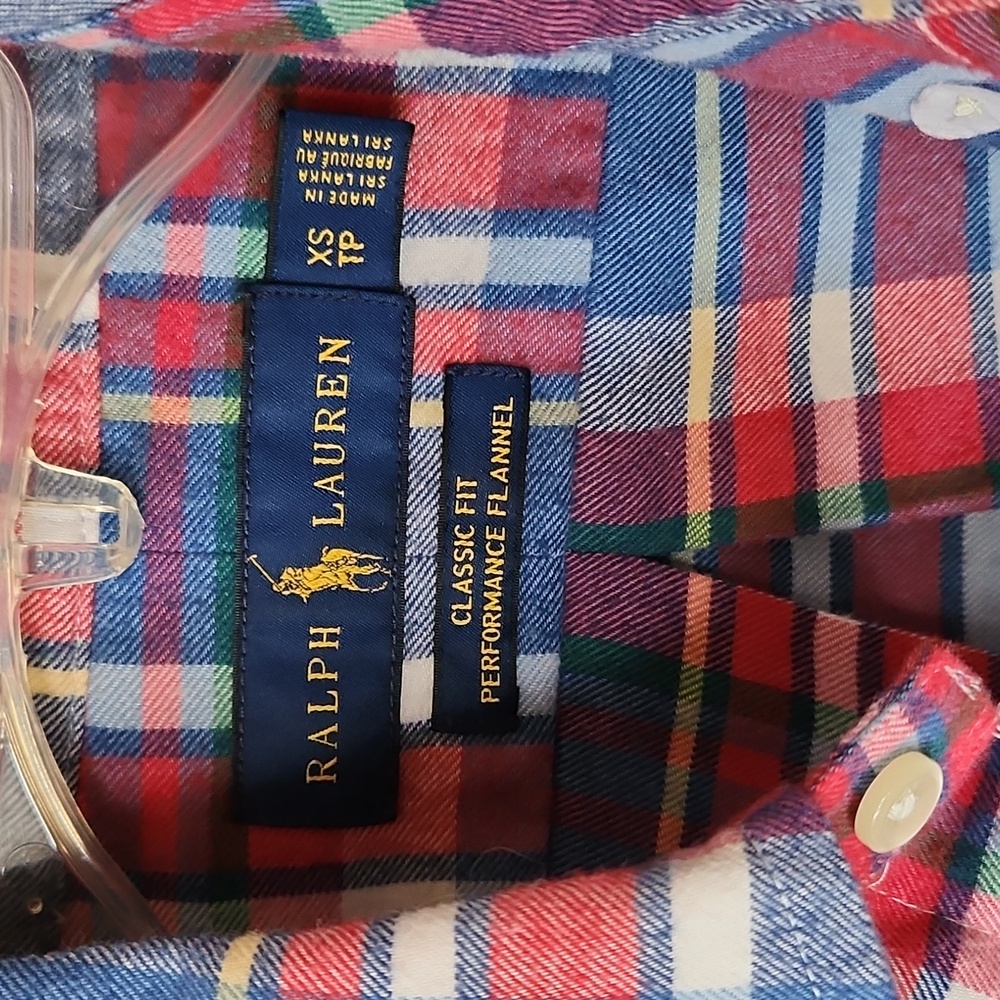 Ralph Lauren Flannel Long Sleeve Plaid Shirt size XS - Picture 7 of 9